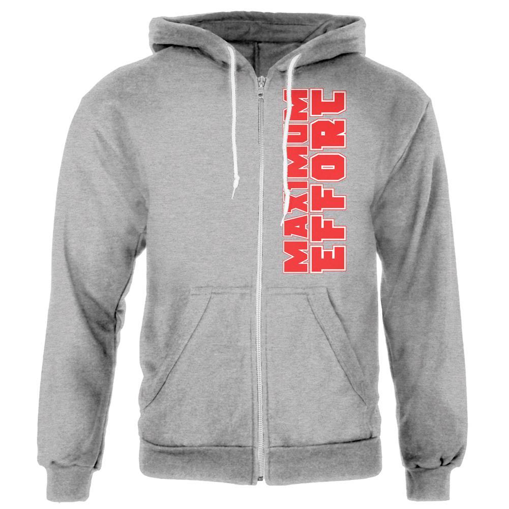 Maximum Effort Mens Full Zip Hoodie Men's Hoodies Old Glory 2XL Heather