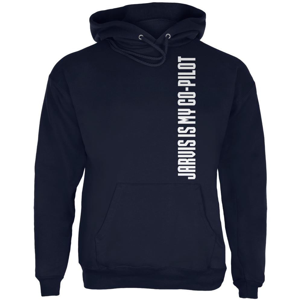 Jarvis Is My Copilot Mens Hoodie Men's Hoodies Old Glory 2XL Navy