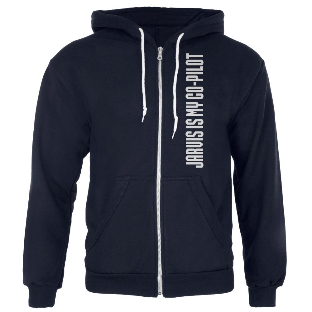Jarvis Is My Copilot Adult Full-Zip Hoodie Men's Hoodies Old Glory XL Navy