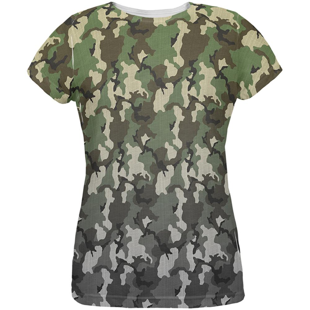 Faded Camo All Over Womens T Shirt Women's T-Shirts Old Glory 2XL Multi