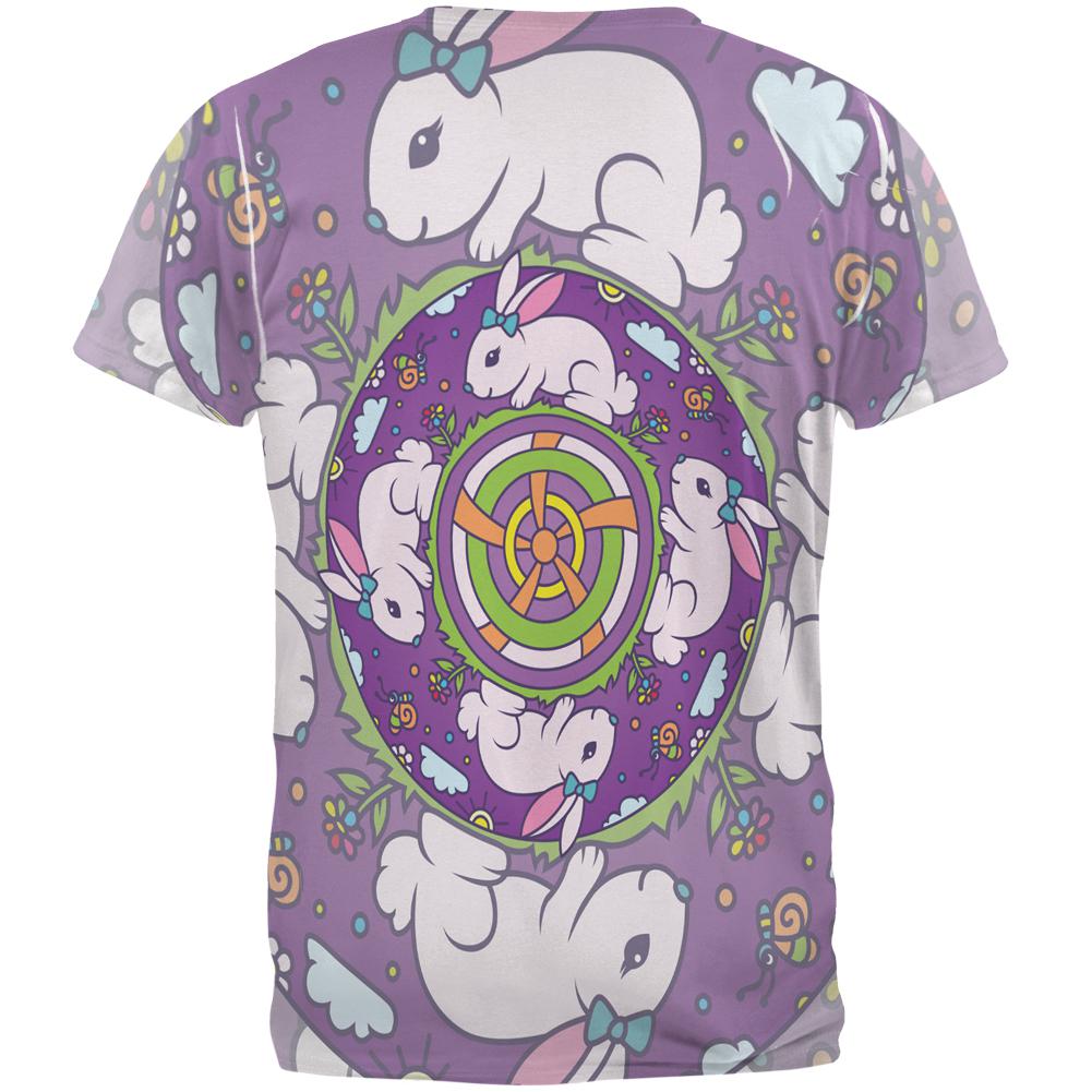 Mandala Trippy Stained Glass Easter Bunny All Over Mens T Shirt Men's T-Shirts Old Glory