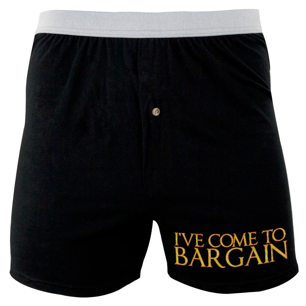 I've Come To Bargain Soft Knit Boxer Men's Boxers & Briefs Old Glory 2XL Black