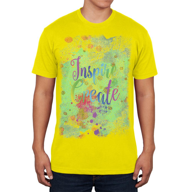Inspire and Create Half Tone Paint Art Mens T Shirt Men's T-Shirts Old Glory 2XL Yellow