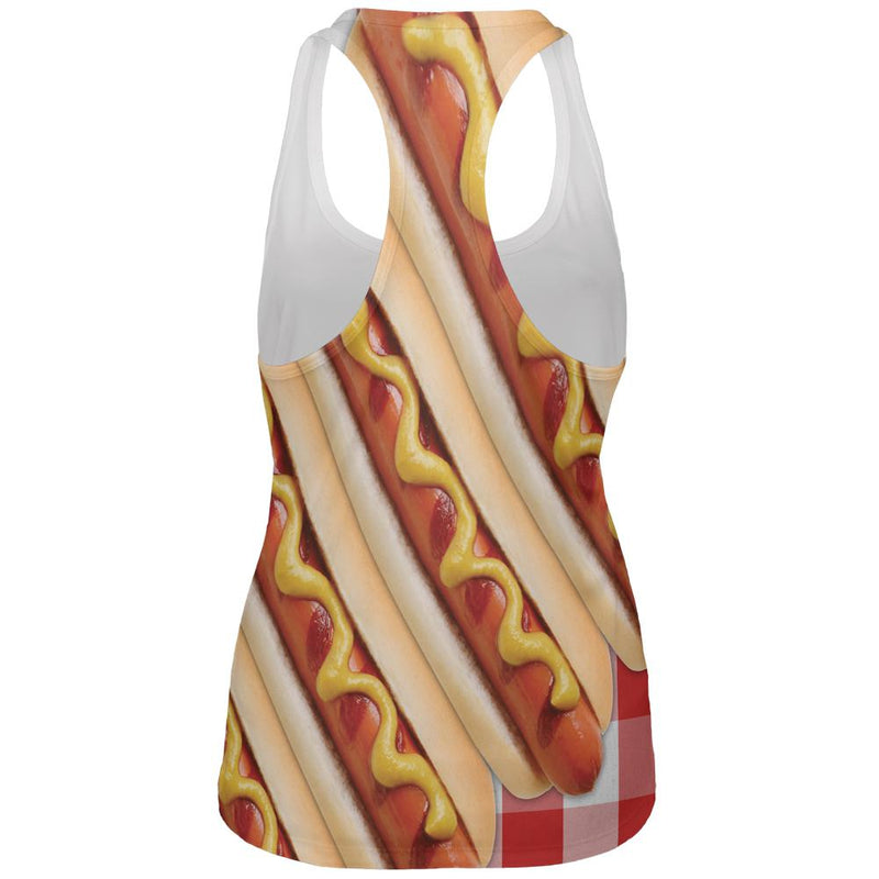 Hot Dog Picnic All Over Womens Work Out Tank Top Women's Tank Tops Old Glory