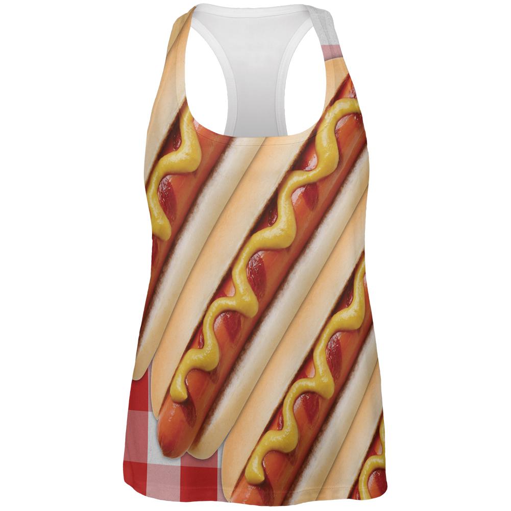 Hot Dog Picnic All Over Womens Work Out Tank Top Women's Tank Tops Old Glory 2XL Multi