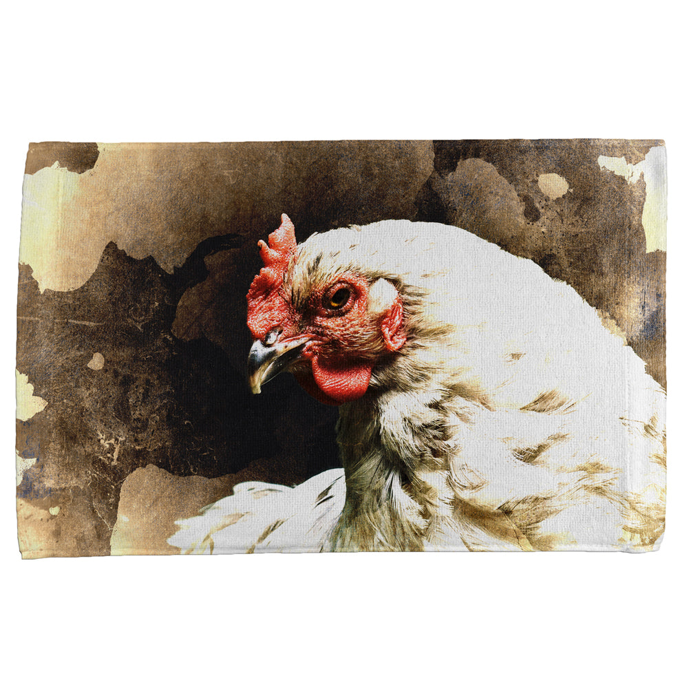 Queen Of The Barnyard Chicken All Over Hand Towel Hand Towel Old Glory OS Multicolored
