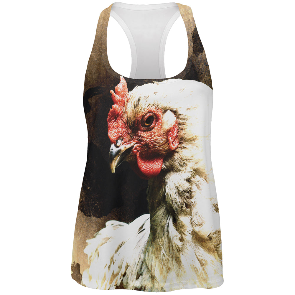 Queen Of The Barnyard Chicken All Over Womens Work Out Tank Top Women's Tank Tops Old Glory 2XL Multicolored