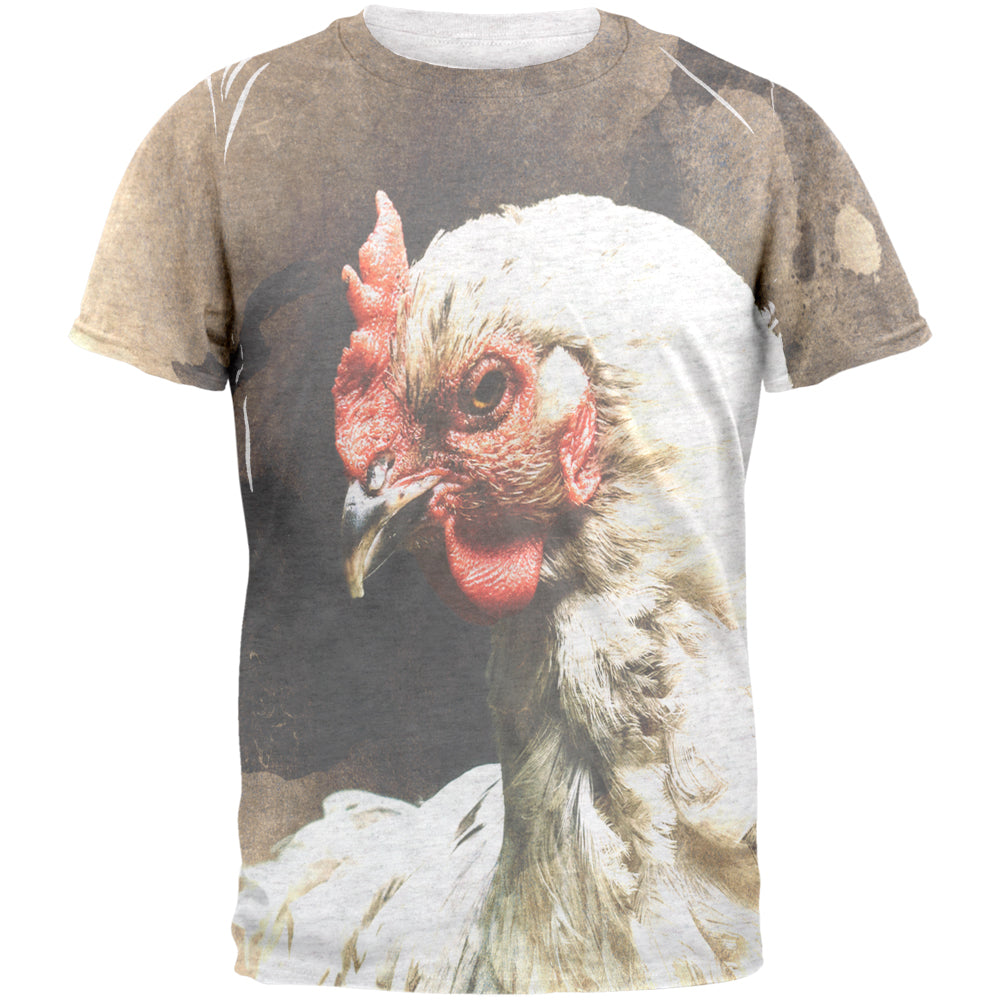 Queen Of The Barnyard Chicken Mens T Shirt Men's T-Shirts Old Glory 2XL White