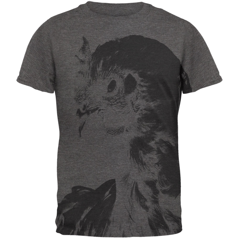 Evil Queen Of The Barnyard Chicken Mens Soft T Shirt Men's T-Shirts Old Glory 2XL Grey