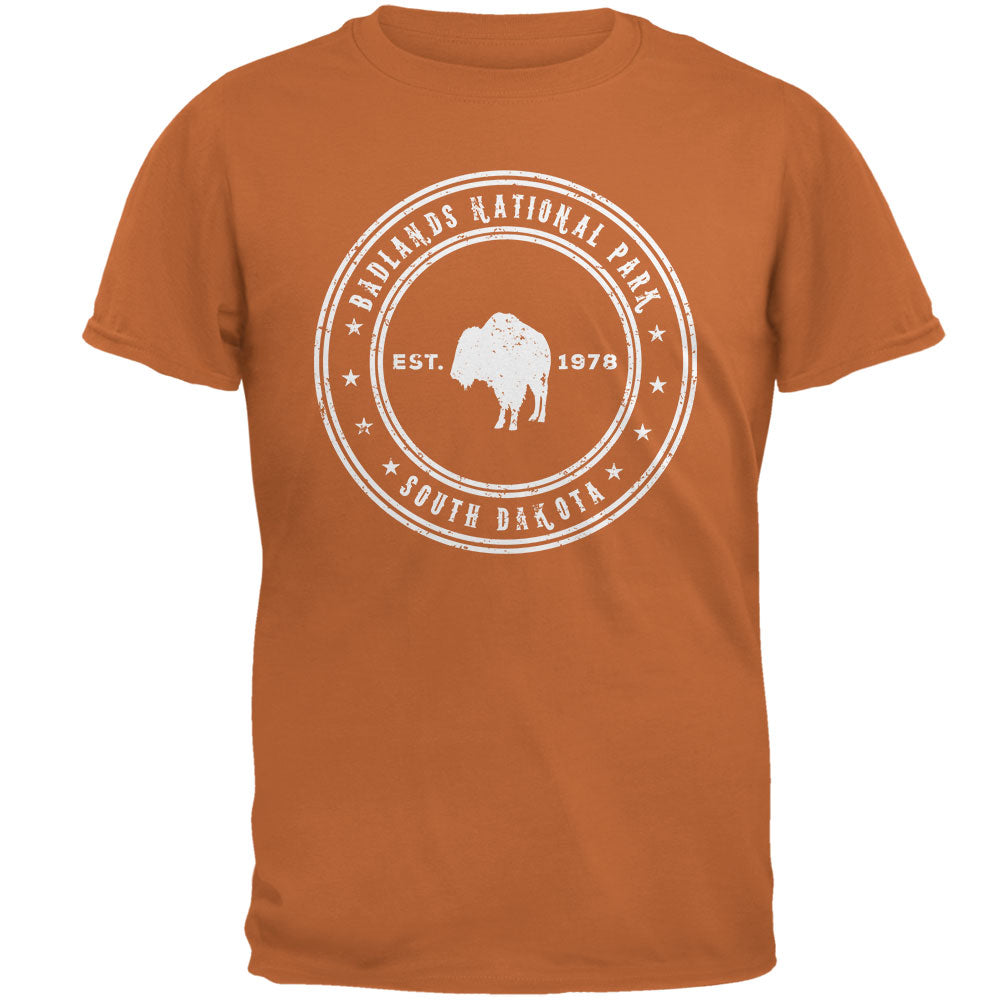 Badlands National Park Mens T Shirt Men's T-Shirts Old Glory 2XL Texas Orange