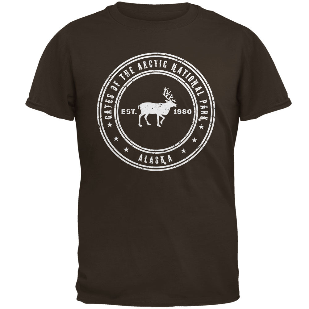 Gates of the Arctic National Park Mens T Shirt Men's T-Shirts Old Glory 2XL Brown