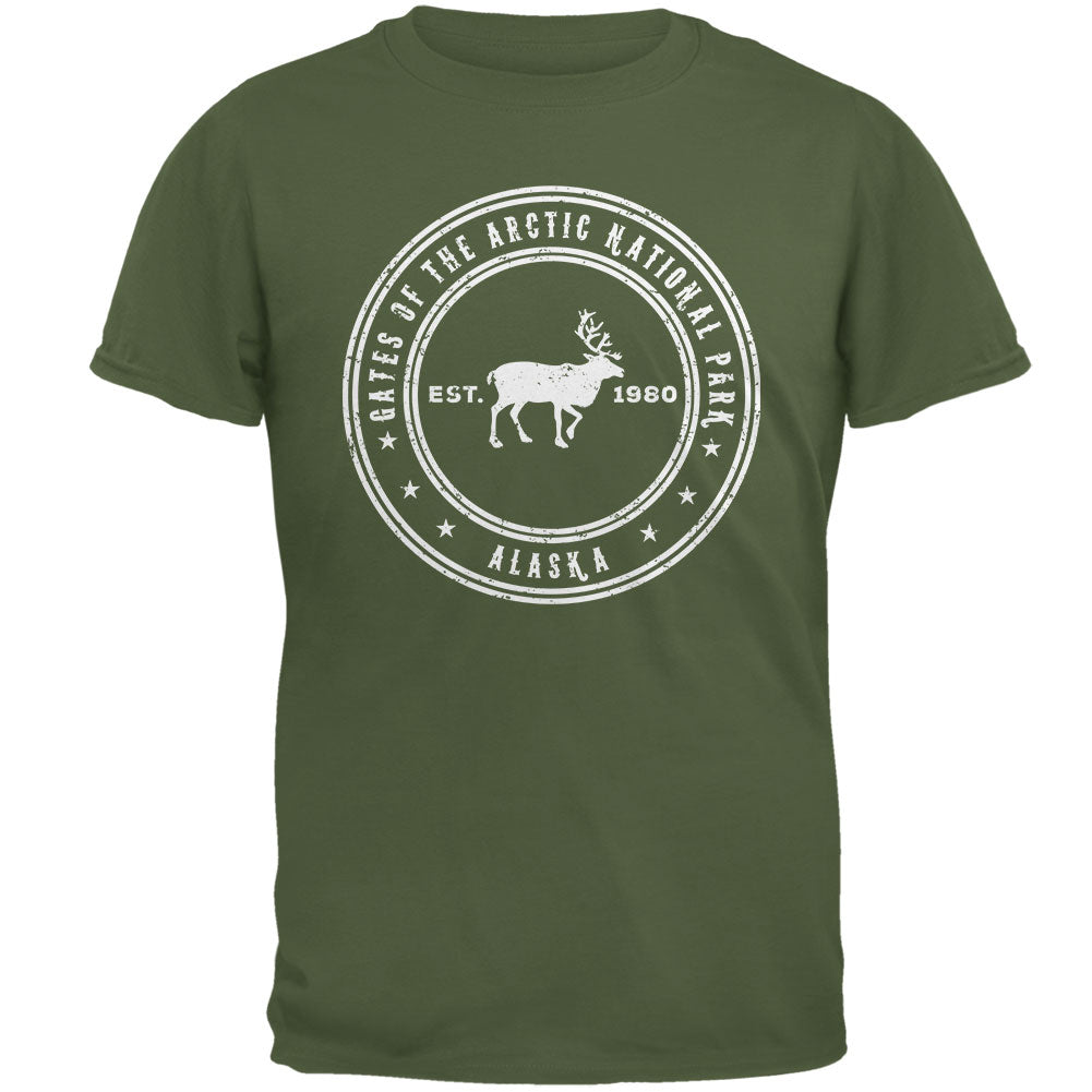 Gates of the Arctic National Park Mens T Shirt Men's T-Shirts Old Glory 2XL Military Green