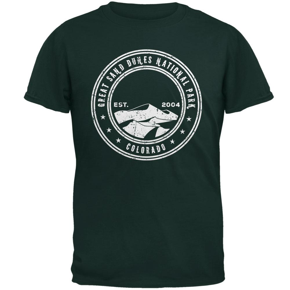 Great Sand Dunes National Park Mens T Shirt Men's T-Shirts Old Glory 2XL Forest Green