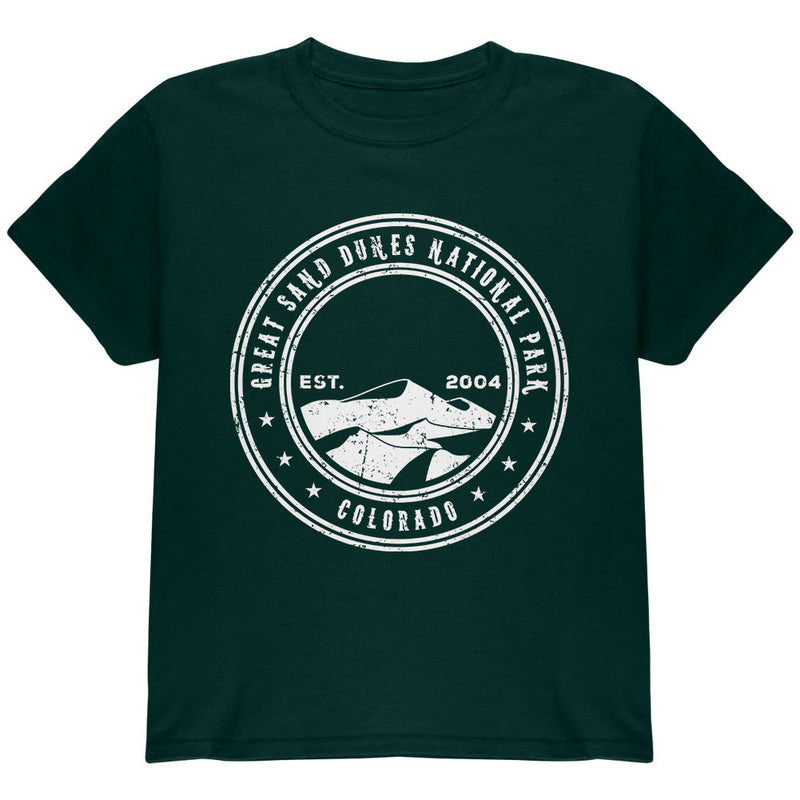 Great Sand Dunes National Park Youth T Shirt Youth T-Shirts Old Glory YLG Forest Green