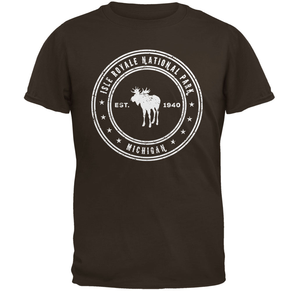 Isle Royale National Park Mens T Shirt Men's T-Shirts Old Glory 2XL Brown
