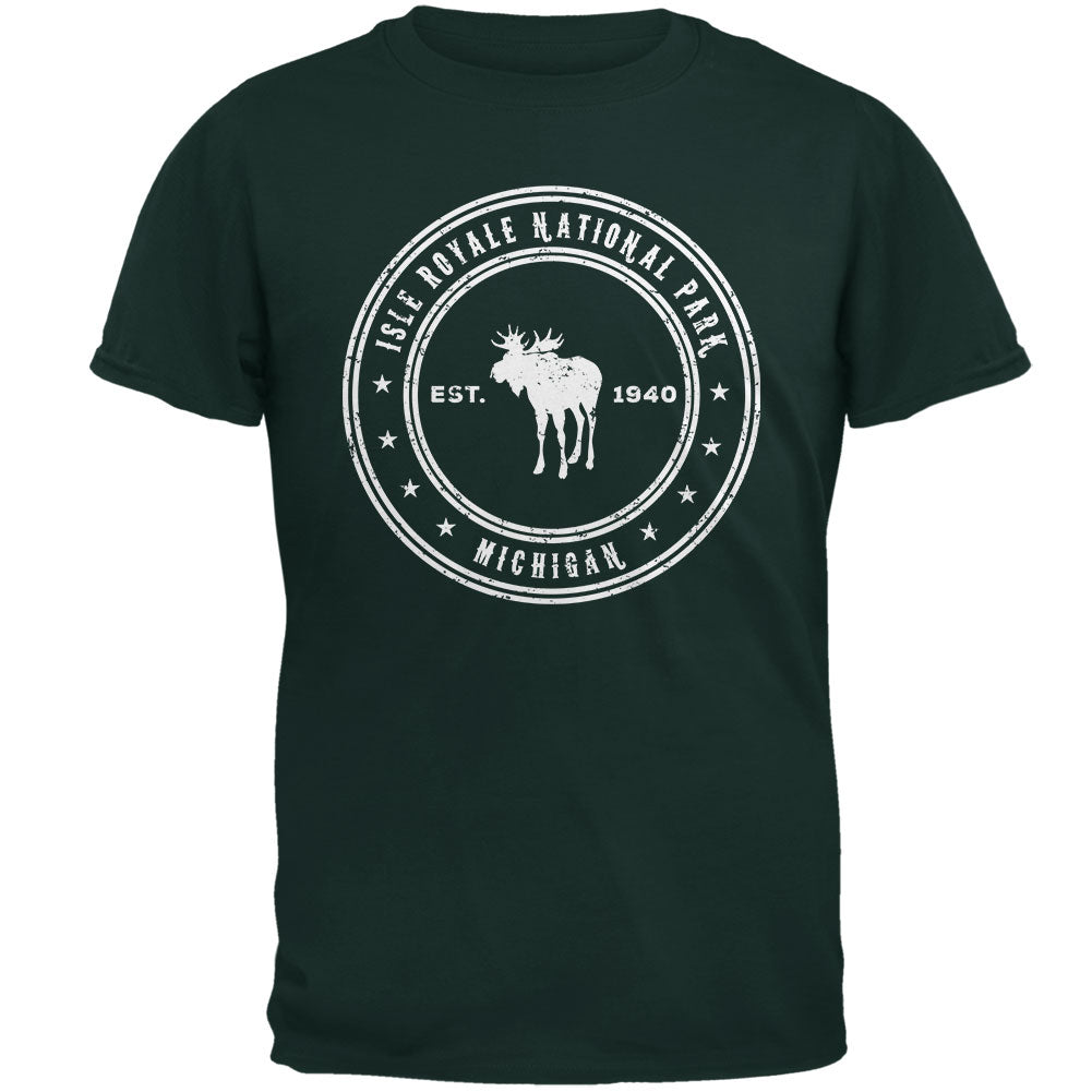 Isle Royale National Park Mens T Shirt Men's T-Shirts Old Glory 2XL Forest Green