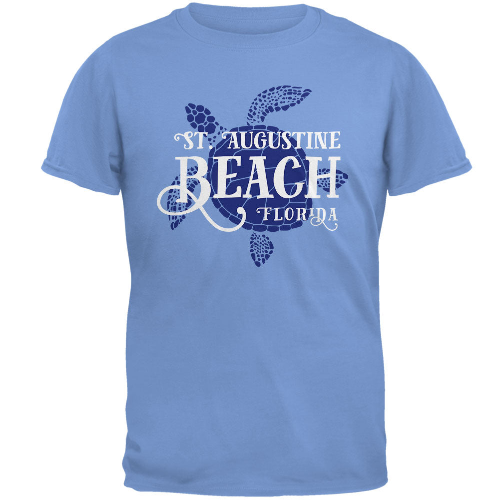 Summer Sun Sea Turtle St. Augustine Beach Mens T Shirt Men's T-Shirts Old Glory 2XL Carolina Blue