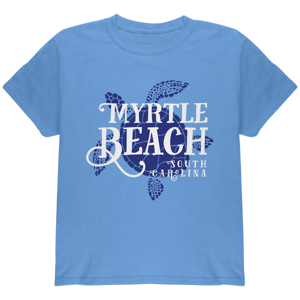Summer Sun Sea Turtle Myrtle Beach Youth T Shirt Youth T-Shirts Old Glory YLG Carolina Blue