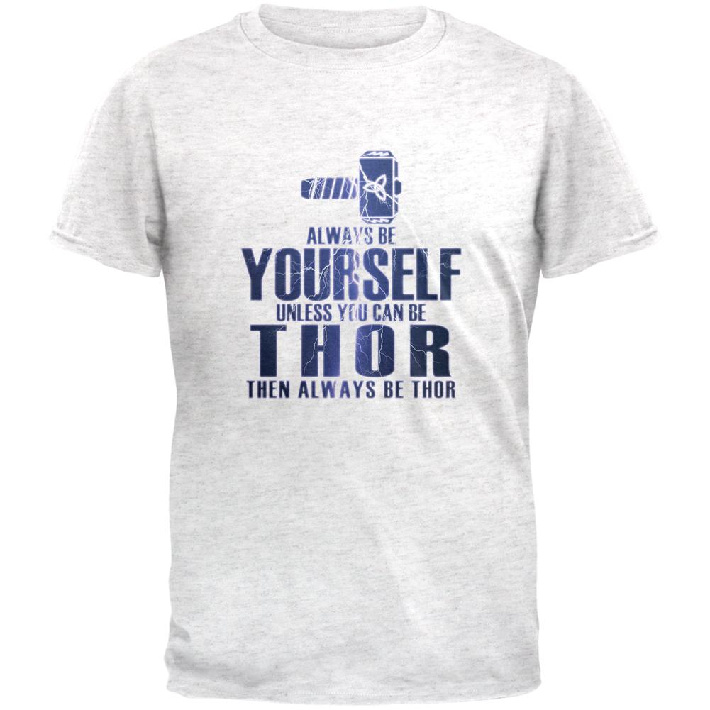 Always Be Yourself Thor Mens Soft T Shirt Men's T-Shirts Old Glory 2XL Heather White