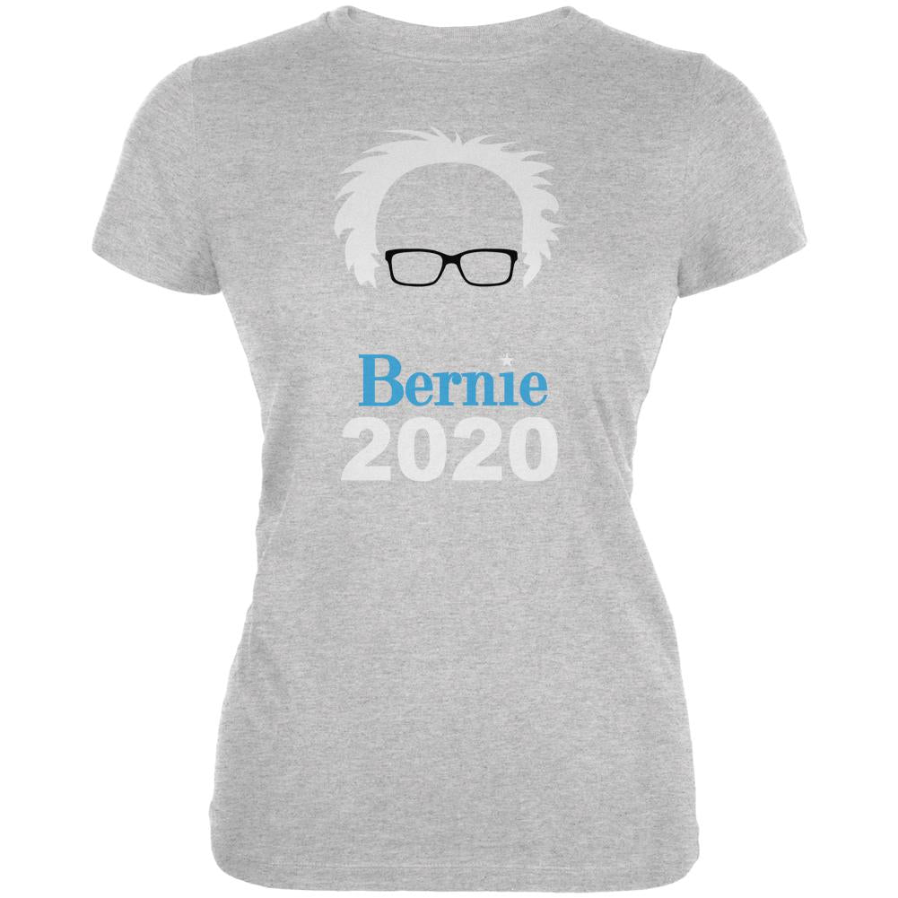 Election 2020 Bernie Sanders Hair Minimalist Juniors Soft T Shirt Juniors T-Shirts Old Glory 2XL Heather