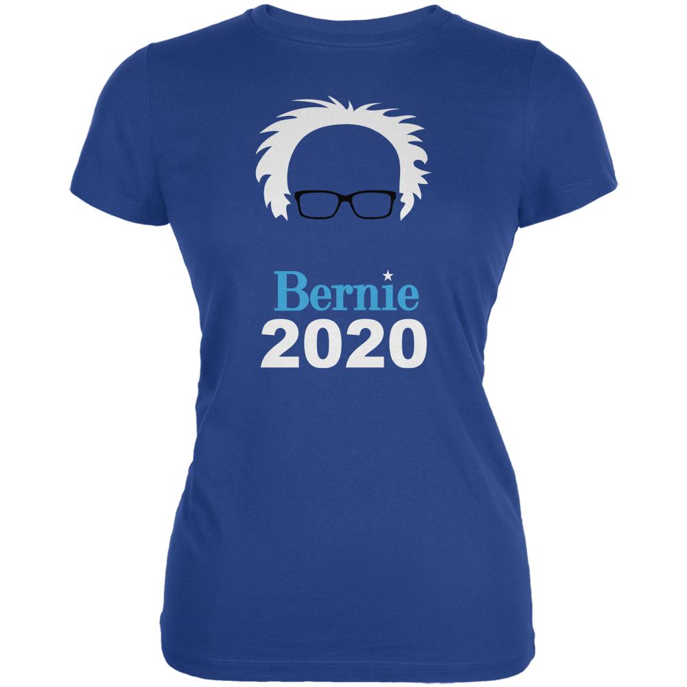 Election 2020 Bernie Sanders Hair Minimalist Juniors Soft T Shirt Juniors T-Shirts Old Glory 2XL Royal