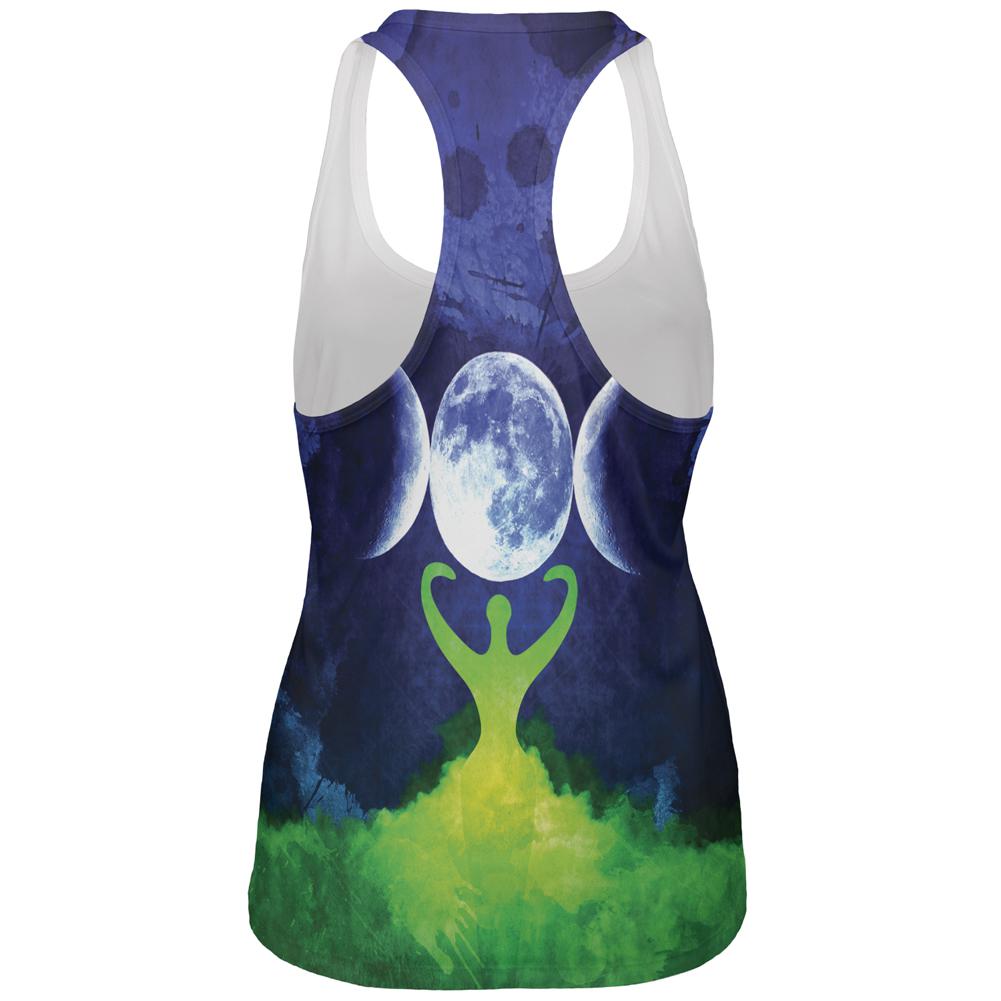 Wiccan Moon Goddess Mother Earth Symbol All Over Womens Work Out Tank Top Women's Tank Tops Old Glory