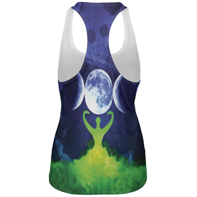 Wiccan Moon Goddess Mother Earth Symbol All Over Womens Work Out Tank Top Women's Tank Tops Old Glory