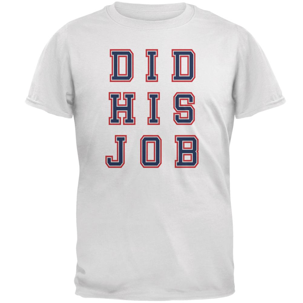 GOAT Did His Job Patriot Mens T Shirt Men's T-Shirts Old Glory 2XL White