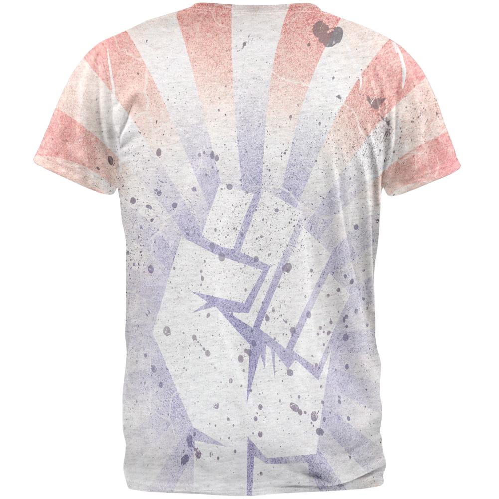 July 4th American Revolution Raised Fist Mens T Shirt Men's T-Shirts Old Glory