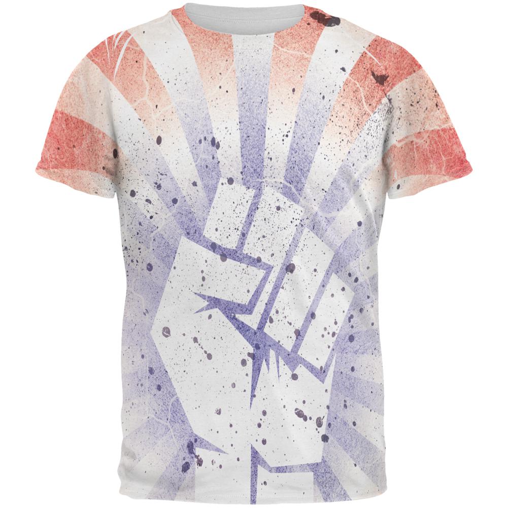 July 4th American Revolution Raised Fist All Over Mens T Shirt Men's T-Shirts Old Glory 2XL Multi