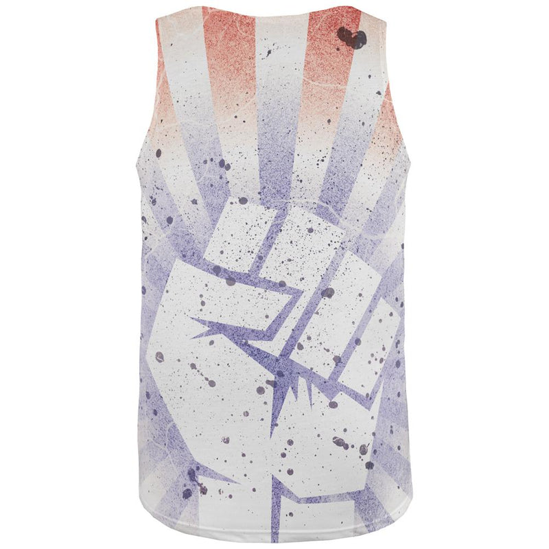 July 4th American Revolution Raised Fist All Over Mens Tank Top Men's Tank Tops Old Glory