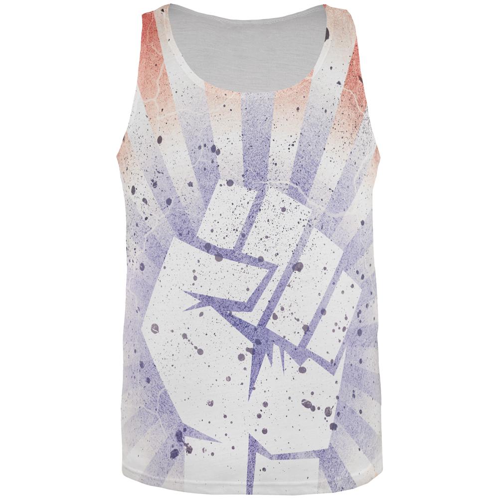July 4th American Revolution Raised Fist All Over Mens Tank Top Men's Tank Tops Old Glory 2XL Multi