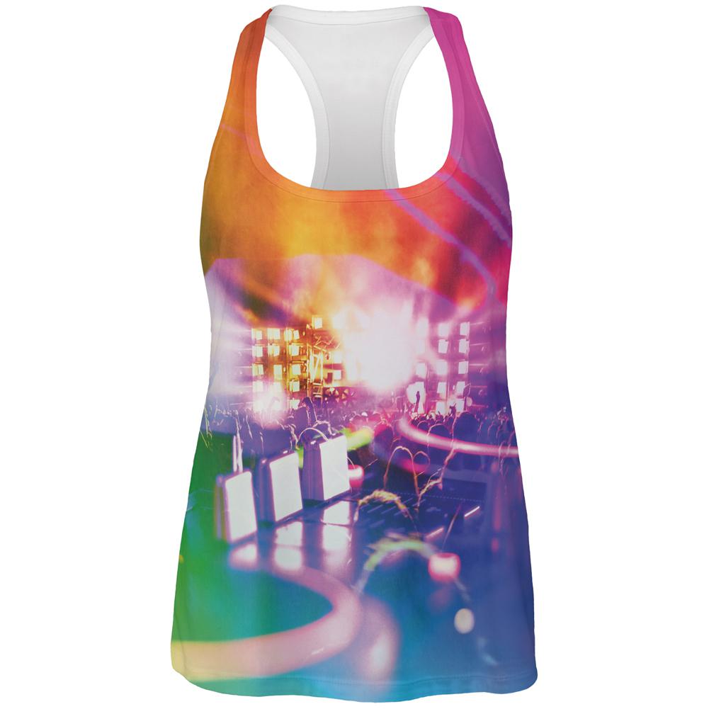 God Is A DJ Live Concert All Over Womens Work Out Tank Top Women's Tank Tops Old Glory 2XL Multi