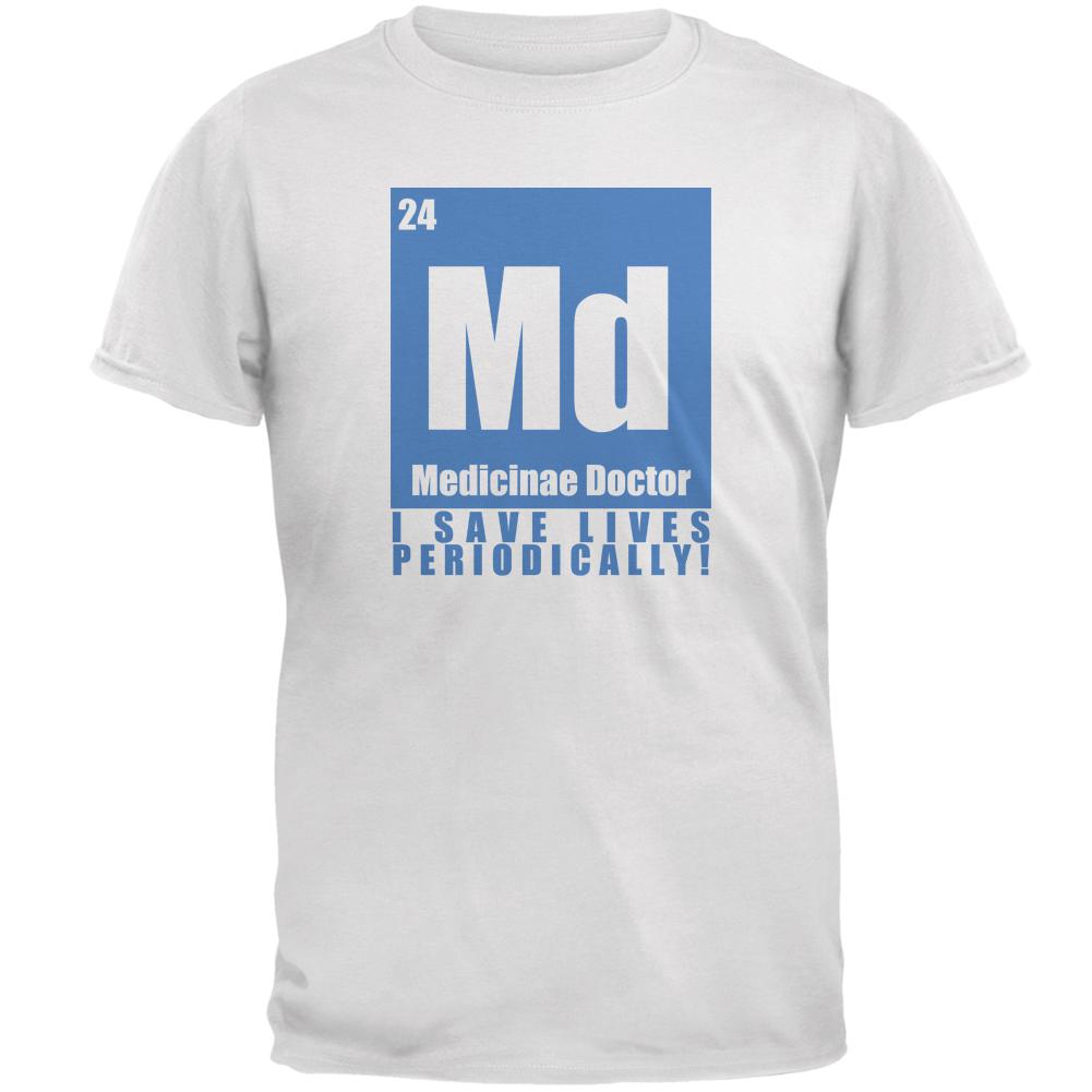 Doctor Of Medicine Save Live Periodically Mens T Shirt Men's T-Shirts Old Glory 2XL White
