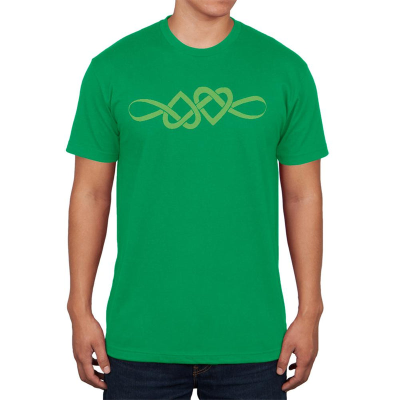 Irish Celtic Infinite Love Knot Mens Soft T Shirt Men's T-Shirts Old Glory SM Irish Green