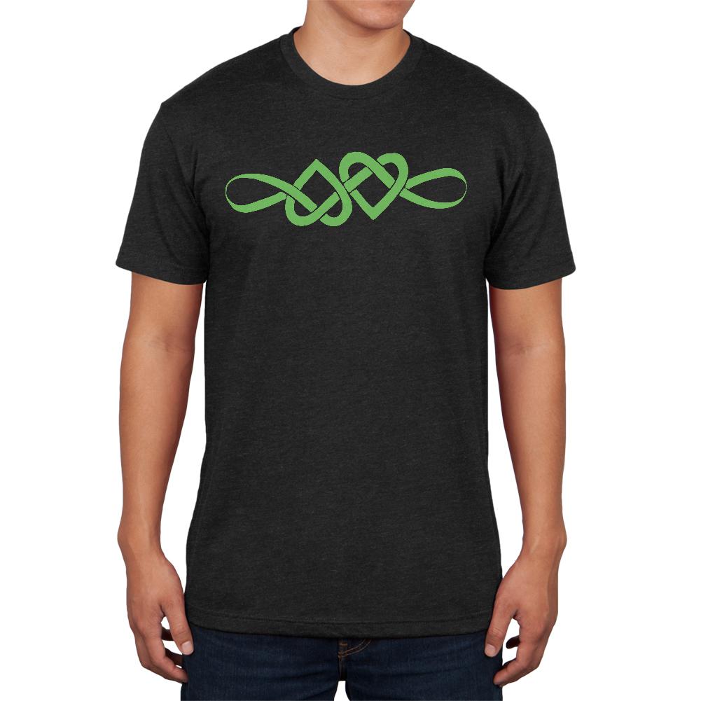Irish Celtic Infinite Love Knot Mens Soft T Shirt Men's T-Shirts Old Glory SM Vintage Black