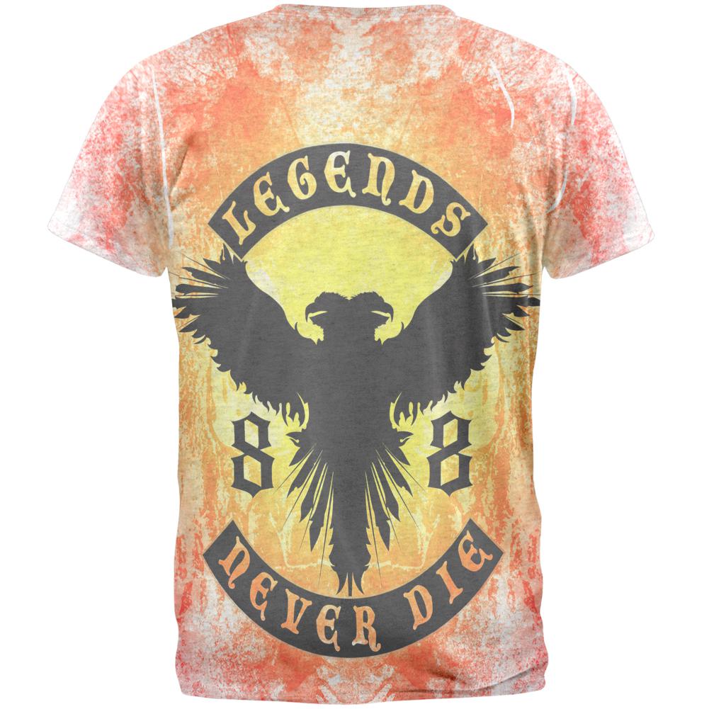 Legends Never Die Phoenix Fire Birthday Mens T Shirt Men's T-Shirts Old Glory