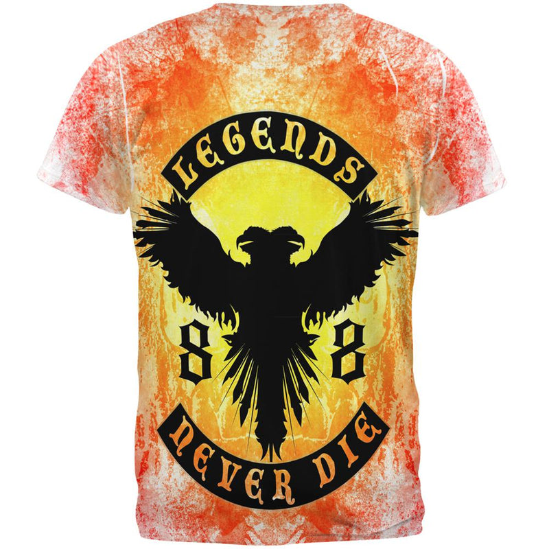 Legends Never Die Phoenix Fire Birthday All Over Mens T Shirt Men's T-Shirts Old Glory