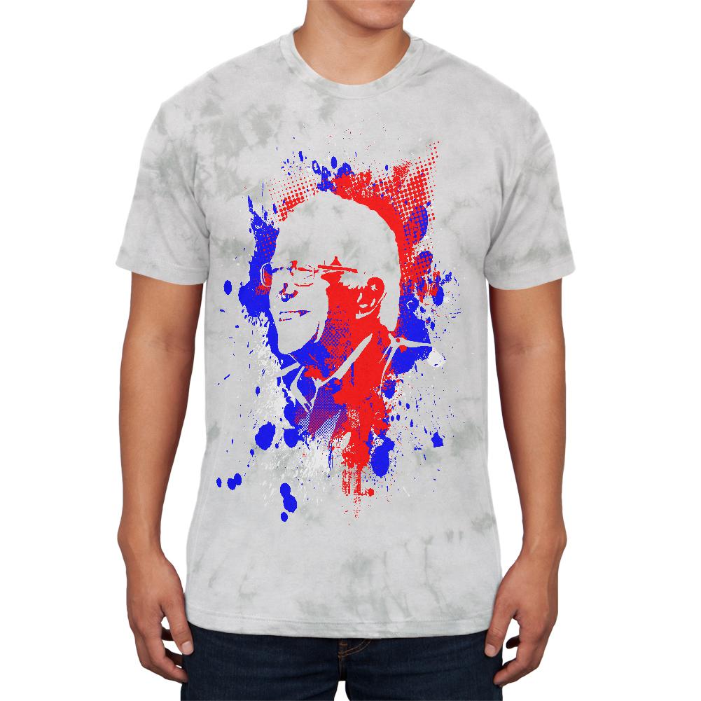 4th of July Patriotic Bernie Sanders Silhouette Juniors Soft T Shirt Juniors T-Shirts Old Glory 2XL Soft Green Triblend