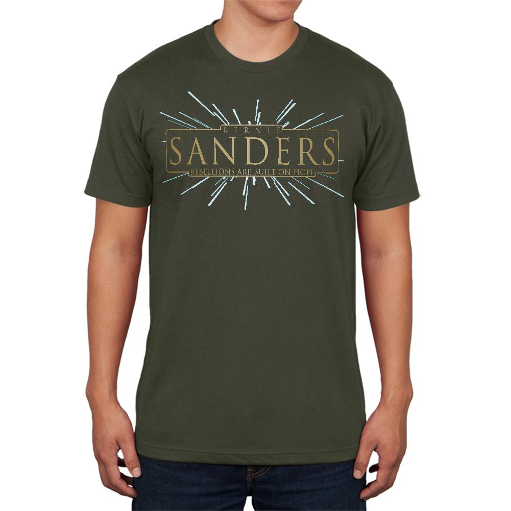 Bernie Sanders Rebellions Are Built On Hope Mens T Shirt Men's T-Shirts Old Glory MD Olive
