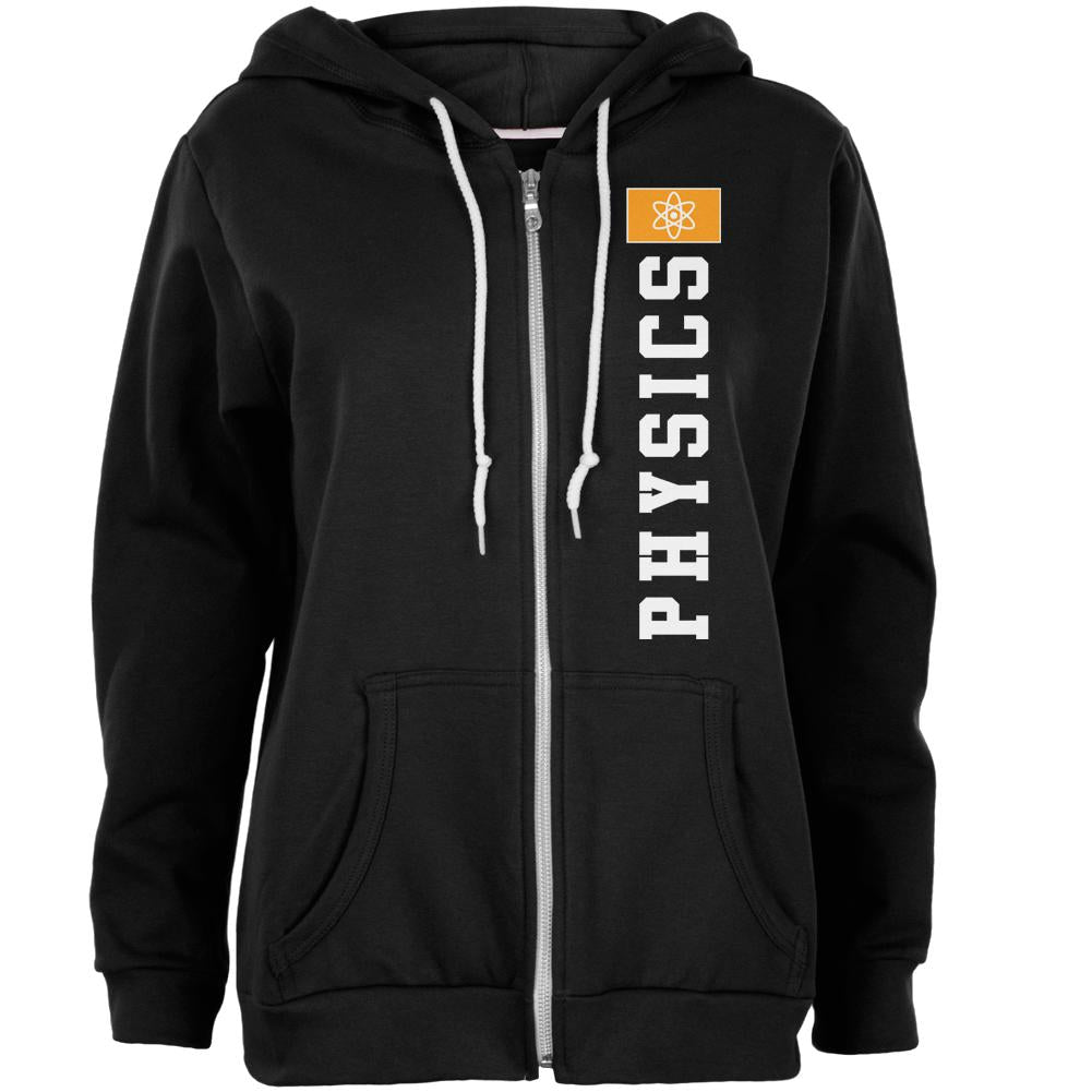 Physics Major Physicist Science Team Womens Full Zip Hoodie Women's Hoodies Old Glory 2XL Black
