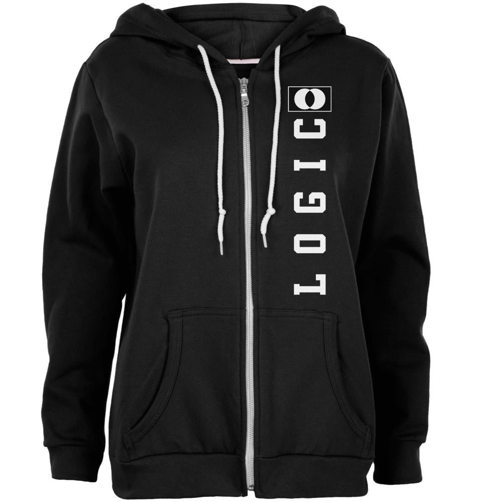 Logic Major Researcher Science Team Womens Full Zip Hoodie Women's Hoodies Old Glory 2XL Black