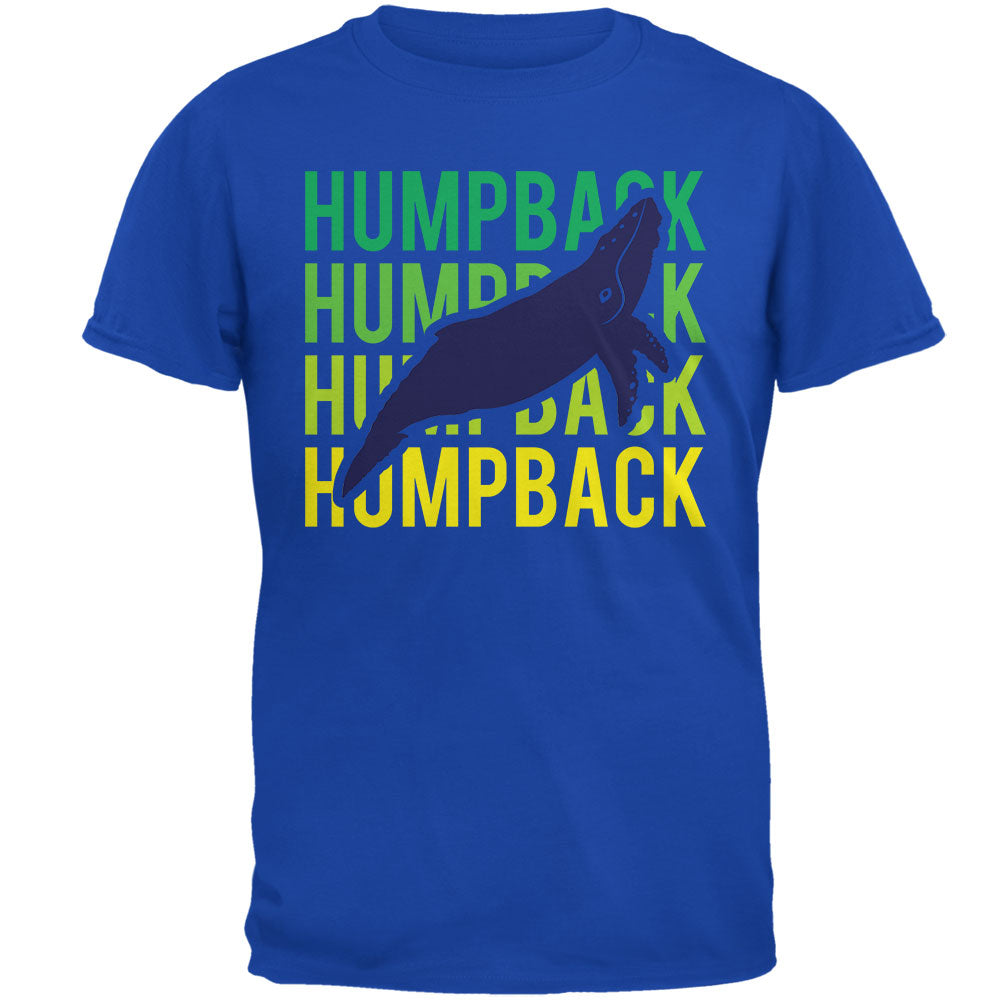 Humpback Whale Stacked Repeat Mens T Shirt Men's T-Shirts Old Glory 2XL Royal