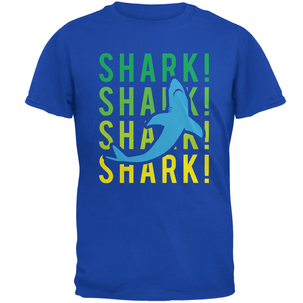 Shark Stacked Repeat Mens T Shirt Men's T-Shirts Old Glory 2XL Royal