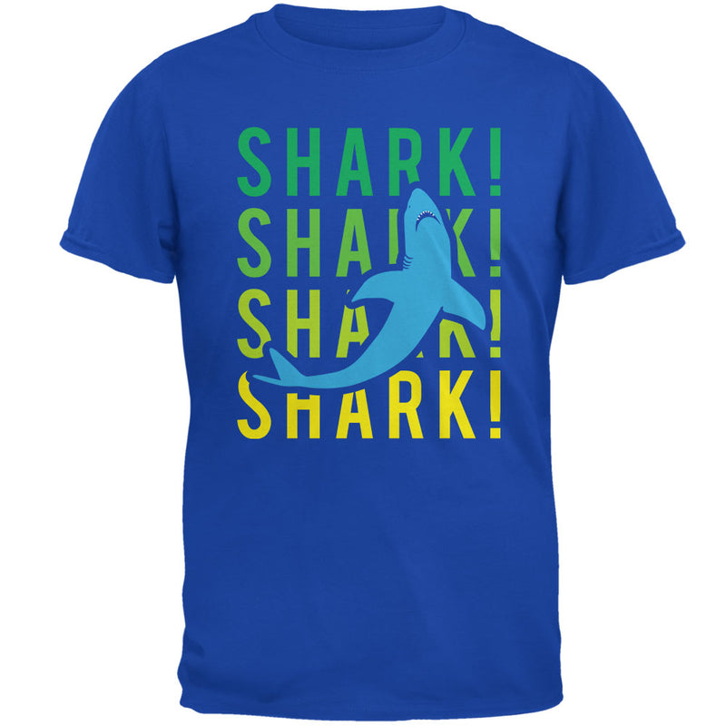 Shark Stacked Repeat Mens T Shirt Men's T-Shirts Old Glory 2XL Royal