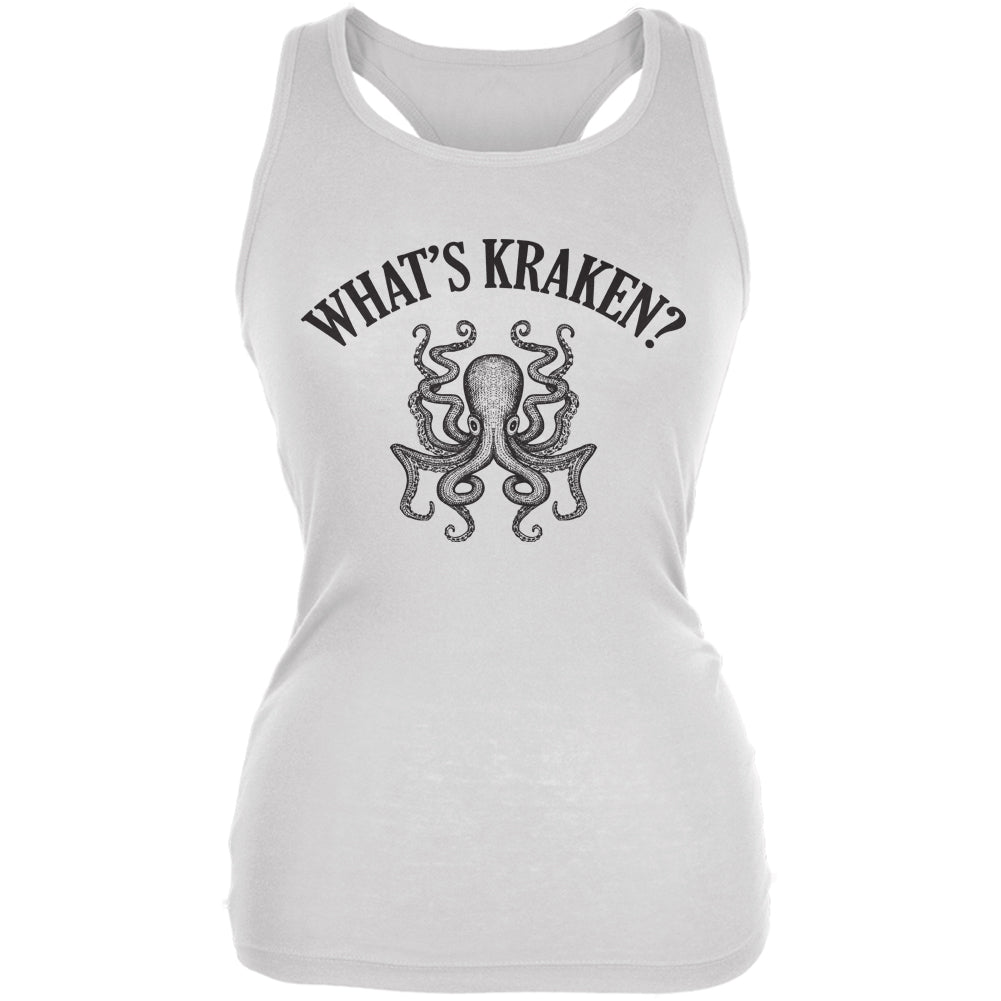 What's Kraken Juniors Soft Tank Top Juniors Tank Tops Old Glory 2XL White