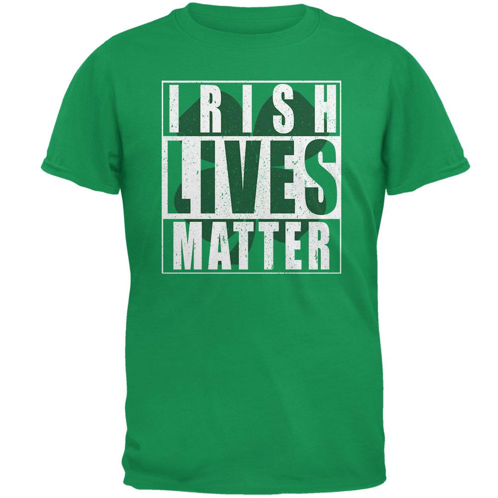 Irish Lives Matter Mens T Shirt Men's T-Shirts Old Glory SM Irish Green