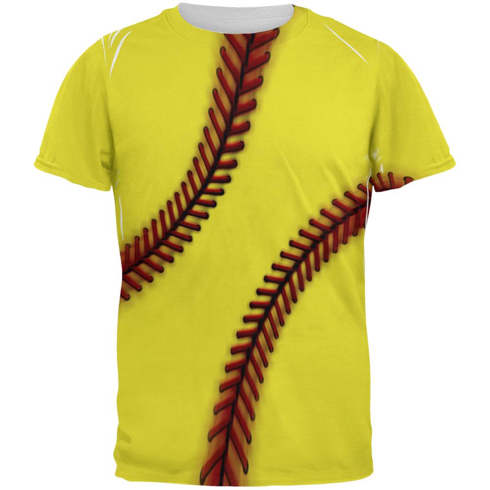 Fastpitch Softball All Over Mens T Shirt Men's T-Shirts Old Glory 2XL Multi