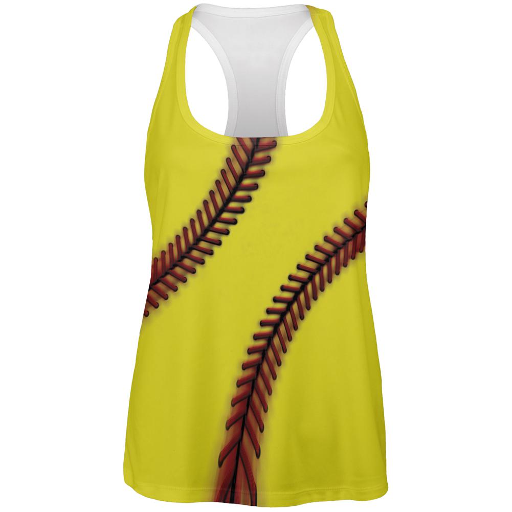 Fastpitch Softball All Over Womens Work Out Tank Top Women's Tank Tops Old Glory 2XL Multi