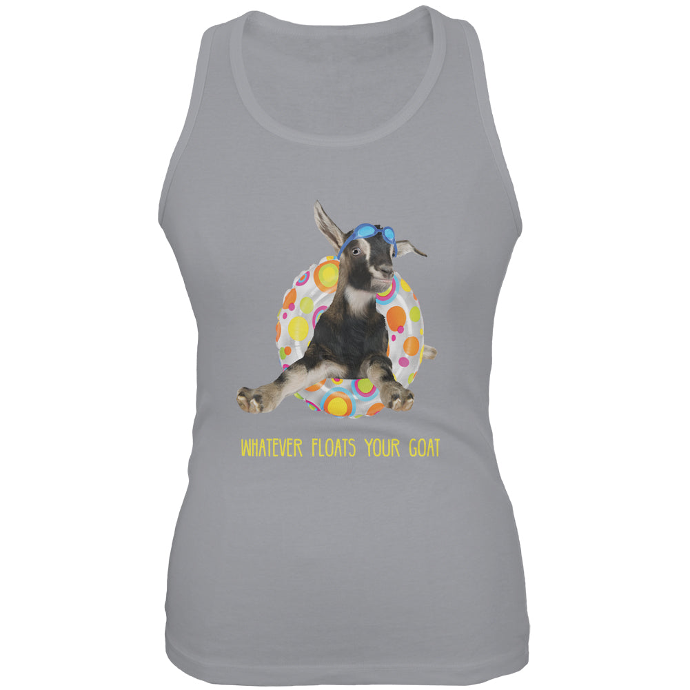 Whatever Floats Your Goat Boat Funny Juniors Soft Tank Top Juniors Tank Tops Old Glory 2XL Grey